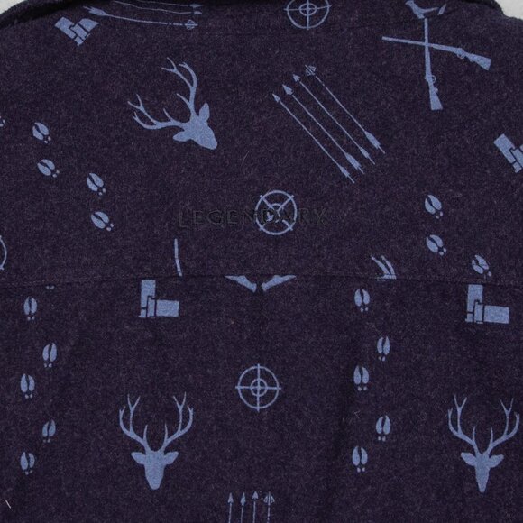 Legendary Whitetails Cottage Escape navy hunting print flannel shirt-XL - Picture 4 of 5